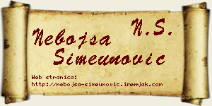 Nebojša Simeunović vizit kartica